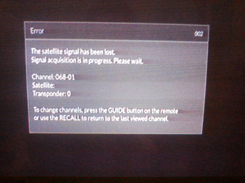 dish complete signal loss