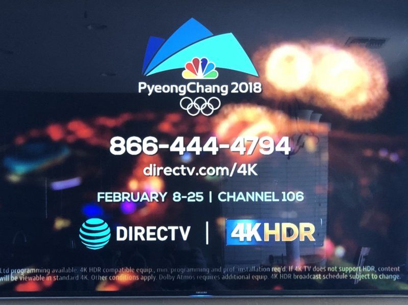 Directv to air Olympics in 4K on 106. SatelliteGuys.US